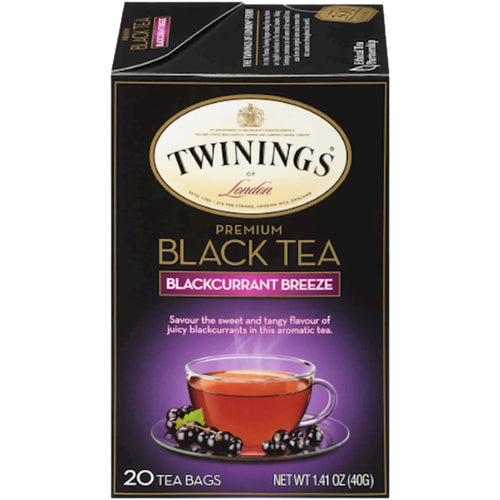 TEA TWININGS BLACK W/BLACKCURRANT 6/(20X2GR) ENGLAND N7524