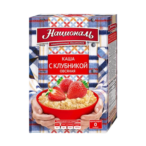 KASHA  OATMEAL W/STRAWBERRY 12/(6X40GR) NATSIONAL N79