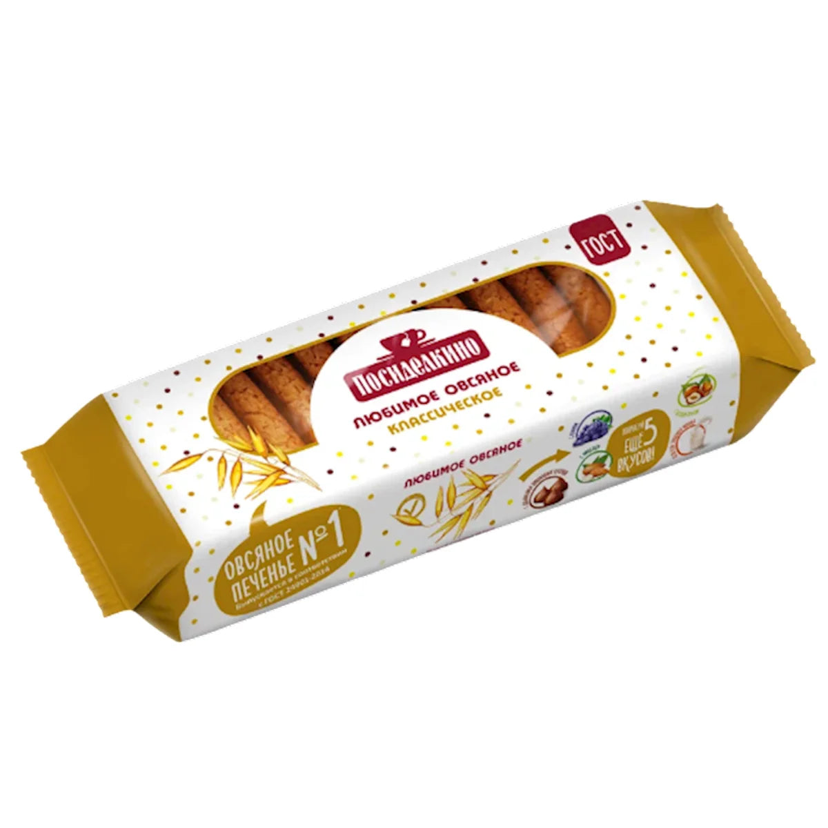 COOKIES OATMEAL CLASSIC 15/320GR POSIDELKINO RUSSIA N899