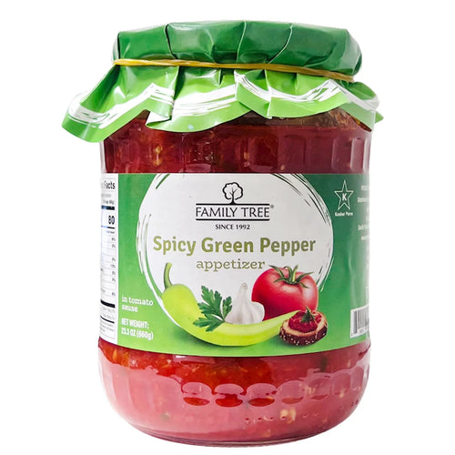 GREEN PEPPERS HOT IN TOMATO SAUCE BON APPETITE 12/660GR FAMILY TREE