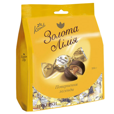 CANDIES PACKED CHOCOLATE GOLDEN LILY 12/200GR KONTI UKRAINE N4887