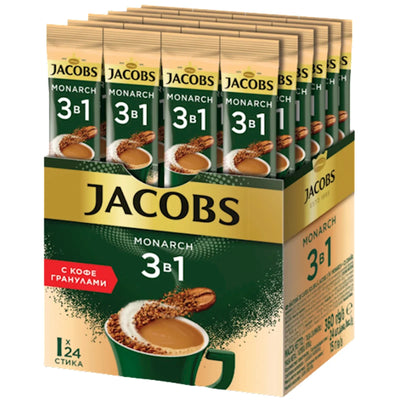 COFFEE STICKS INSTANT JACOBS 3IN1 MONARCH 10/(24X15GR) UKRAINE N814
