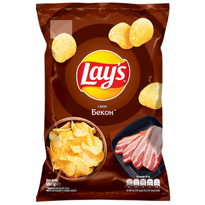 CHIPS POTATO W/BACON FLAVOR 21/120GR LAY'S