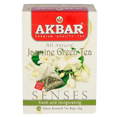 TEA  AKBAR GREEN JASMINE PYRAMIDS 10/(20X1.8GR) SRI-LANKA