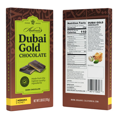 CHOCOLATE BAR DARK DUBAI GOLD 10/110GR ANDREANO(6)
