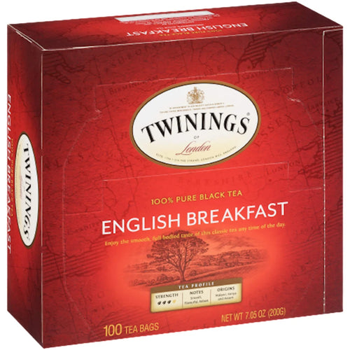 TEA TWININGS BLACK ENGLISH BREAKFAST 4/(100X2GR) ENGLAND NF14297