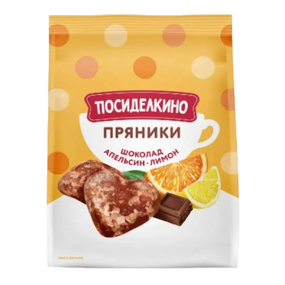 GINGERBREAD W/CHOCOLATE&ORANGE&LEMON PEELS 15/250GR POSIDELKINO RUSSIA N995