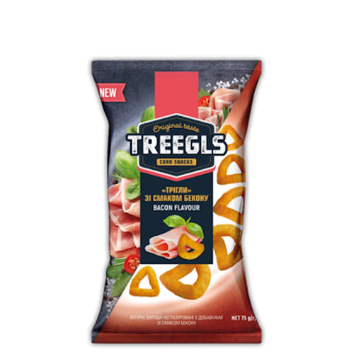 CORN PUFFS TREEGLS W/BACON 24/75GR ZOLOTE ZERNO N325