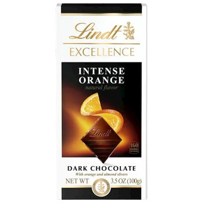 CHOCOLATE BAR DARK W/ORANGE 12/100GR LINDT N8029(12)
