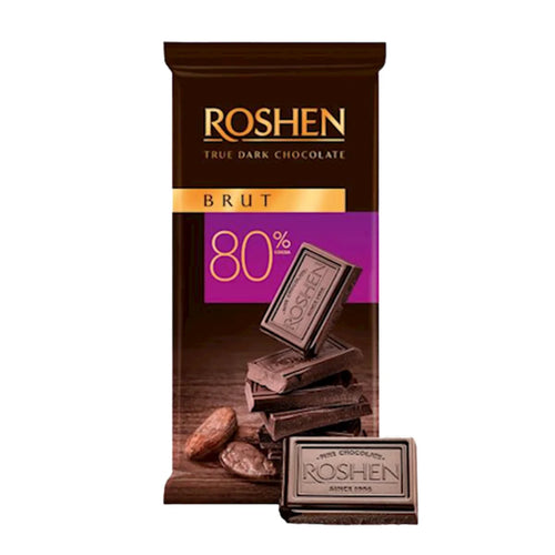 CHOCOLATE BAR DARK BRUT 80% COCOA 35/85GR ROSHEN N3164