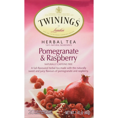TEA TWININGS HERBAL W/POMEGRANATE&RASPBERRY 6/(20X2GR) ENGLAND N8465