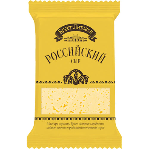 CHEESE ROSSIYSKIY 50% CHUNK 10/200GR BREST LITOVSK BELARUS N2403