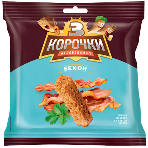 DRY BREAD RYE DOUBLE BAKED W/BACON FLAVOR 25/100GR TRI KOROCHKI NMPC180