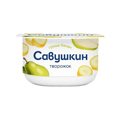 DESSERT PEAR&BANANA CURD 3.5% 8/120GR SAVUSHKIN PRODUCT N2721