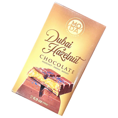 CHOCOLATE BAR DUBAI W/HAZELNUT&TAHINI&KATAIFI 6/195GR MODA
