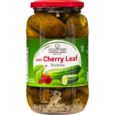 PICKLES W/CHERRY LEAF 12/946ML FAMILY TREE N65