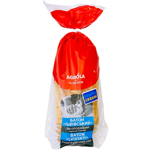 BREAD 67037 LVIVSKY BATON SWEETENED SLICED 7/400GR HLIBPROM-AGROLA