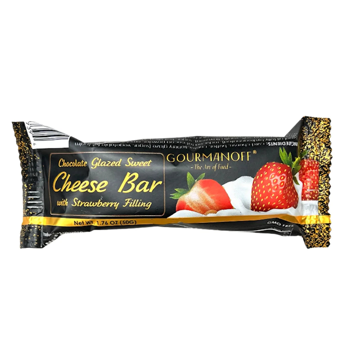 CHEESE BAR STRAWBERRY 26% GLAZED 24/50GR GOURMANOFF N7394