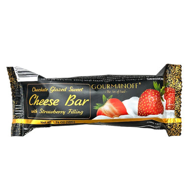 CHEESE BAR STRAWBERRY 26% GLAZED 24/50GR GOURMANOFF N7394
