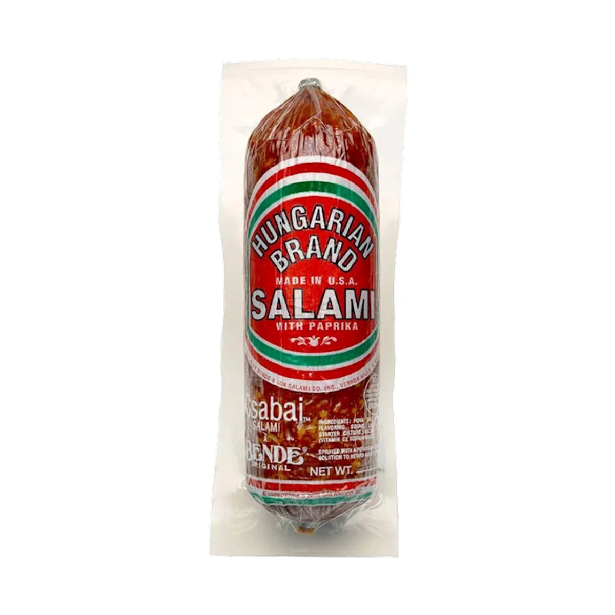 SALAMI HUNGARIAN STYLE W/PAPRIKA 40/33LB CHUNK BENDE N1141
