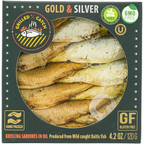 SARDINES BRISLING IN OIL GOLD&SILVER E/O 10/120GR BRIVAIS VILNIS (4)