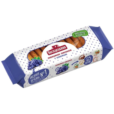 COOKIES OATMEAL W/RAISINS 15/200GR POSIDELKINO RUSSIA N953