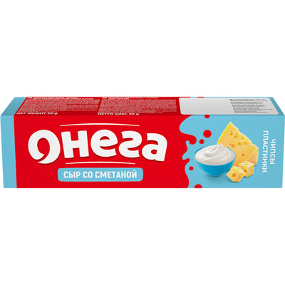 CHIPS POTATO W/CHEESE&SOUR CREAM FLAVOR 30/90GR ONEGA