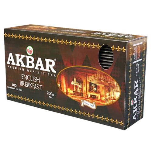 TEA AKBAR BLACK ENGLISH BREAKFAST 12/(100X2GR) SRI-LANKA