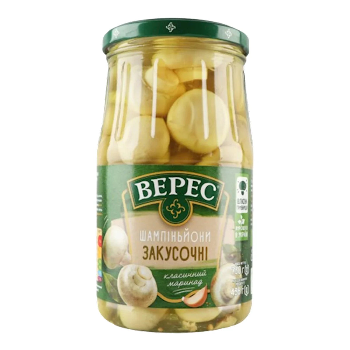 MUSHROOMS CHAMPIGNONS MARINATED 8/730GR VERES UKRAINE