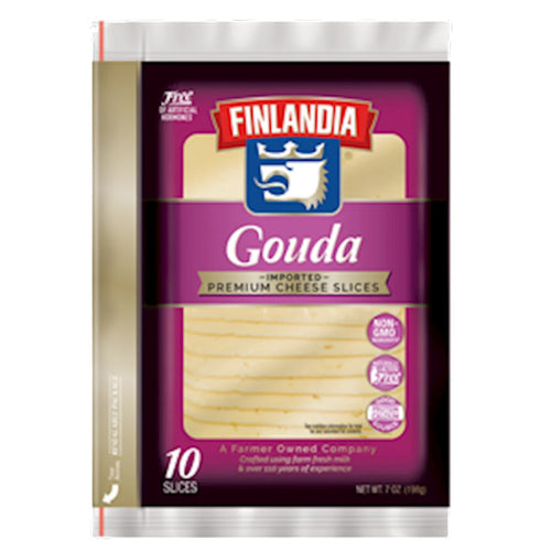CHEESE GOUDA SLICED 12/198GR FINLANDIA N08023/50108