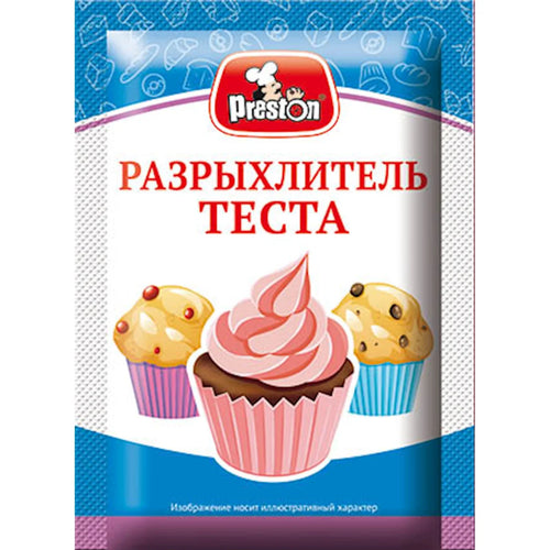 BAKING POWDER 40/12GR PRESTON RUSSIA NA33404