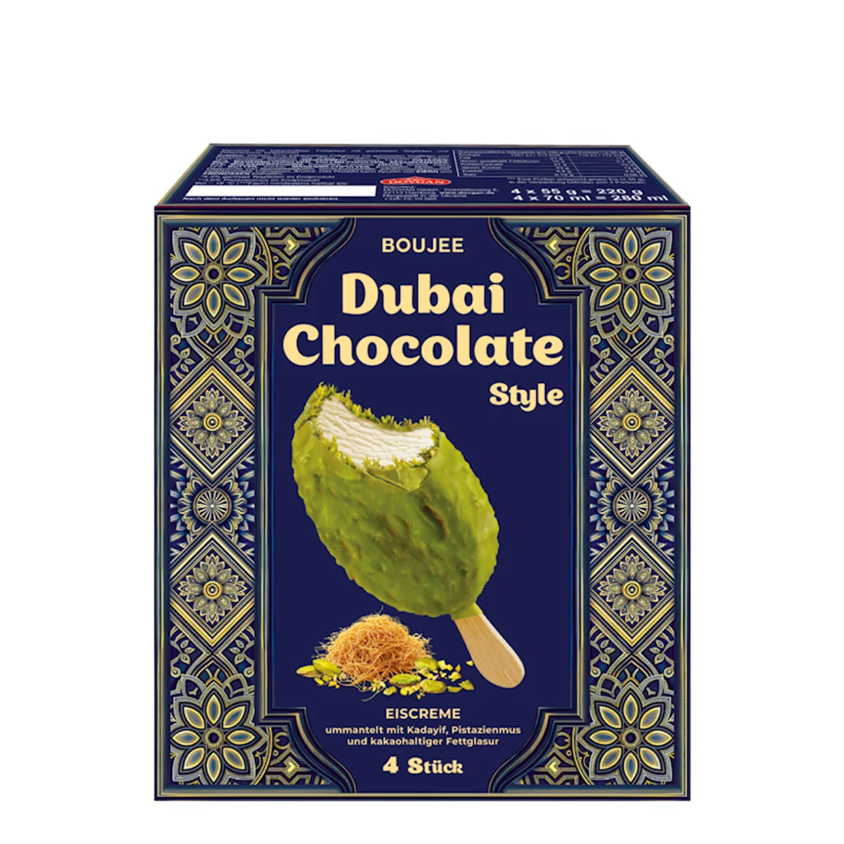 ICE CREAM DUBAI CHOCOLATE STYLE 9(4X55GR) BOUJEE DOVGAN NUS92820220