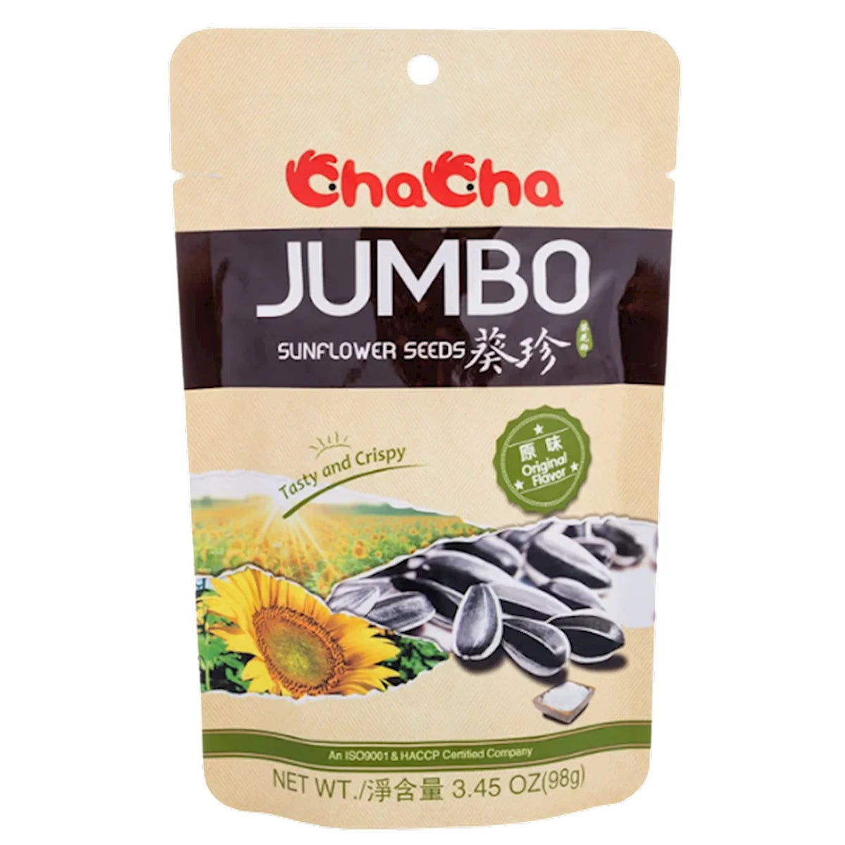 SUNFLOWER SEEDS JUMBO ROASTED 22/98GR CHACHA