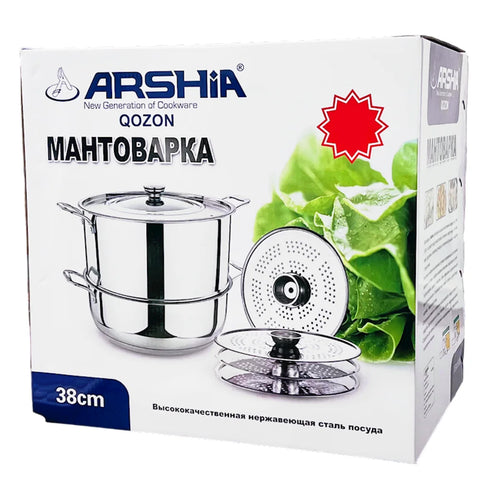 PAN FOR MANTI STAINLESS STEEL  38CM BY PC  ARSHIA  UZBEKISTAN