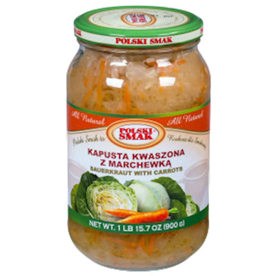 SAUERKRAUT W/CARROTS 12/900GR POLSKI SMAK POLAND N0203PS1908