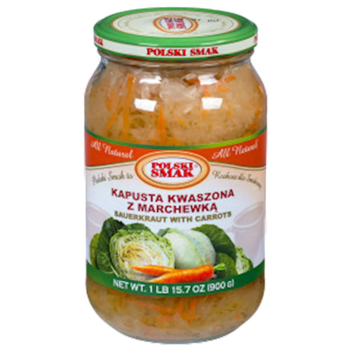 SAUERKRAUT W/CARROTS 12/900GR POLSKI SMAK POLAND N0203PS1908
