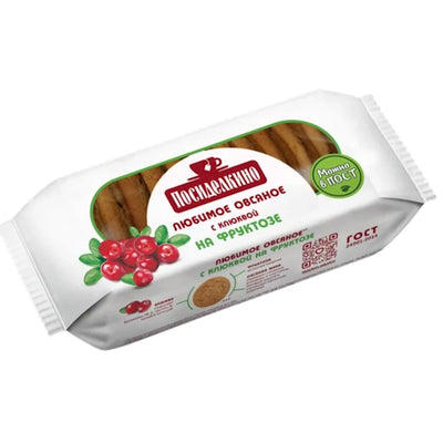 COOKIES OATMEAL W/CRANBERRY FRUCTOSE 15/215GR POSIDELKINO RUSSIA N966