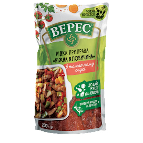 SAUCE W/TOMATO FOR BEEF 12/200GR VERES UKRAINE