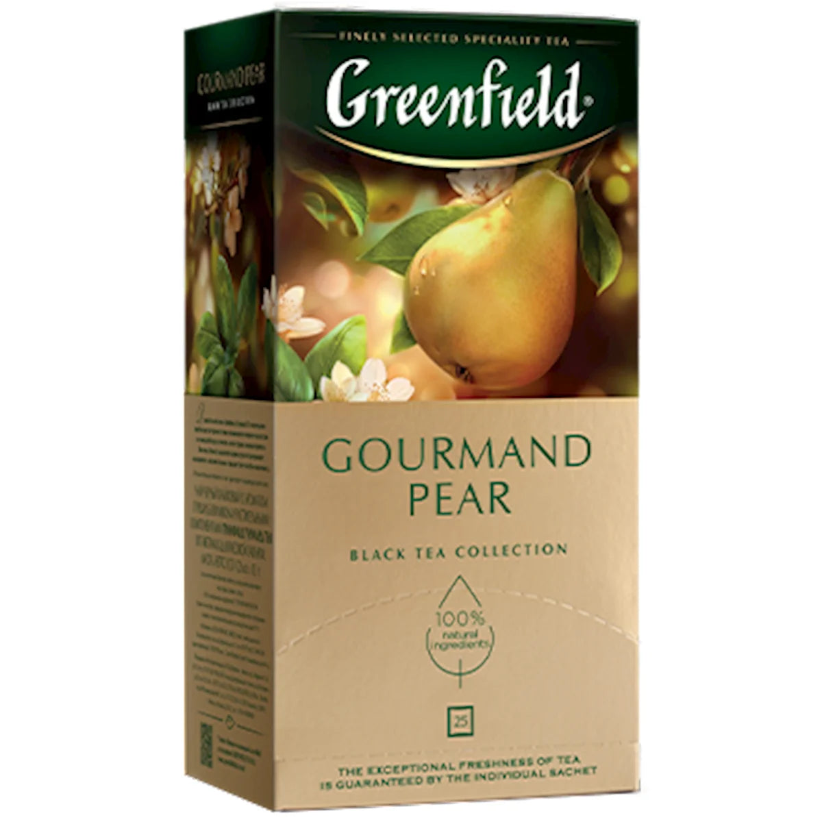 TEA BLACK GOURMAND PEAR 10/(25X1.5GR) GREENFIELD