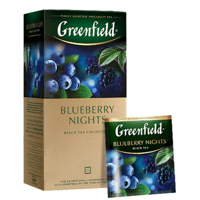 TEA BLACK BLUEBERRY NIGHTS 10/(25X1.5GR) GREENFIELD 0996-10-1