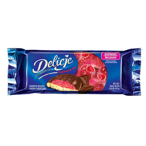 COOKIES W/RASPBERRY JELLY 24/147GR DELICJE POLAND N917667