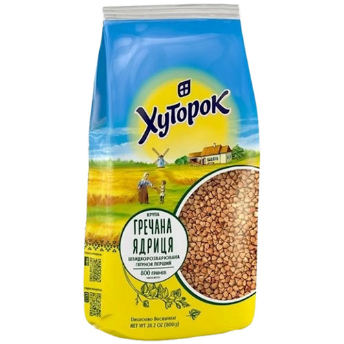 BUCKWHEAT GROATS 20/800GR HUTOROK UKRAINE 4823127306093