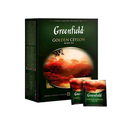 TEA BLACK GOLDEN CEYLON 9/(100X2GR) GREENFIELD 0581-09