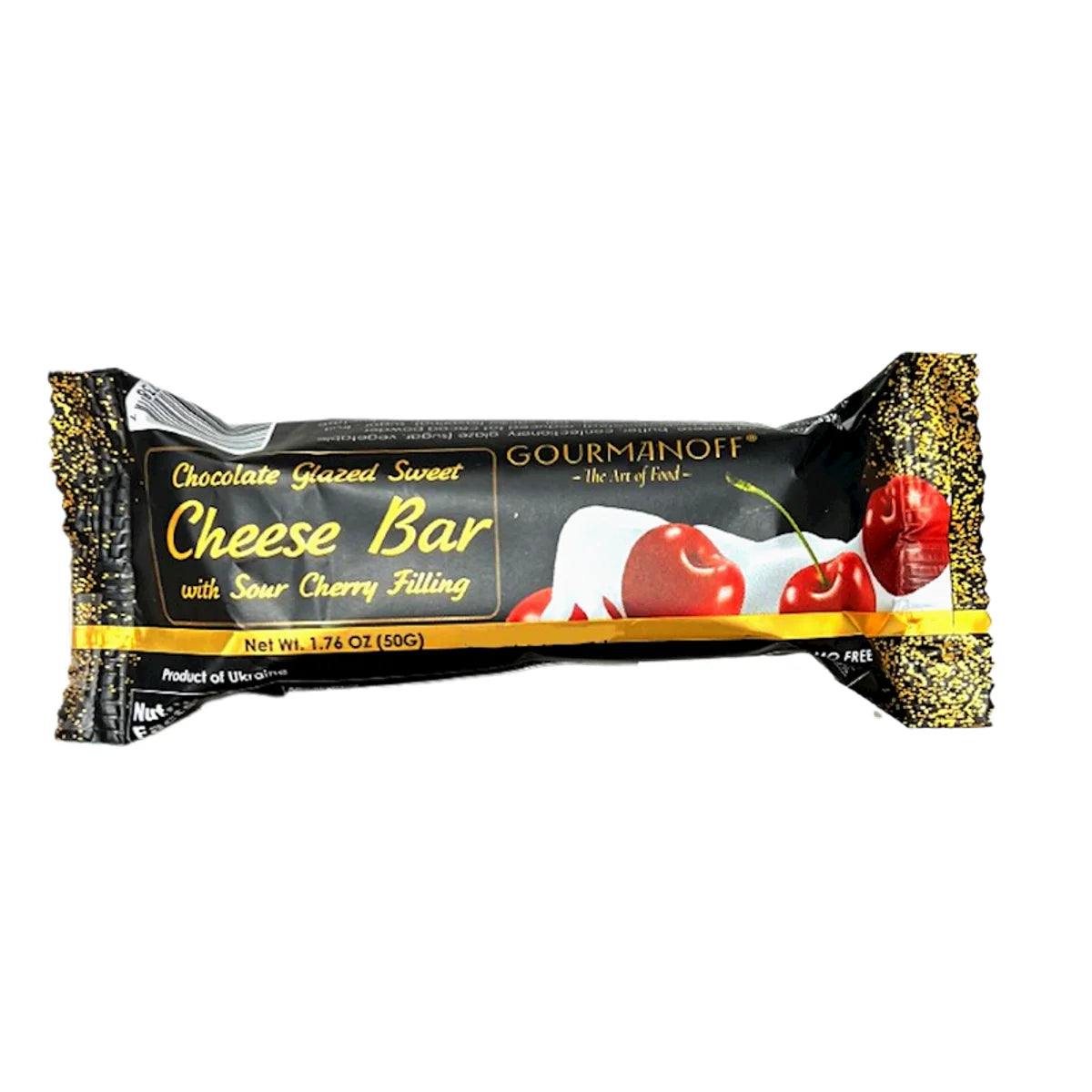 CHEESE BAR CHERRY 26% GLAZED 24/50GR GOURMANOFF N7387