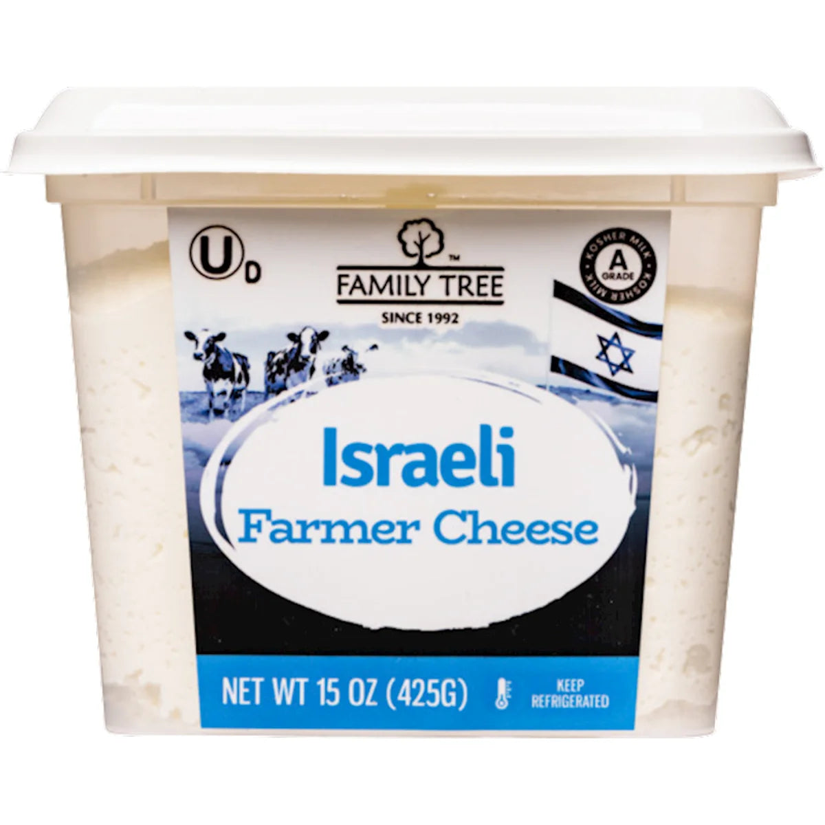 FARMER CHEESE ISRAELI 12/425GR KOSHER FAMILY TREE