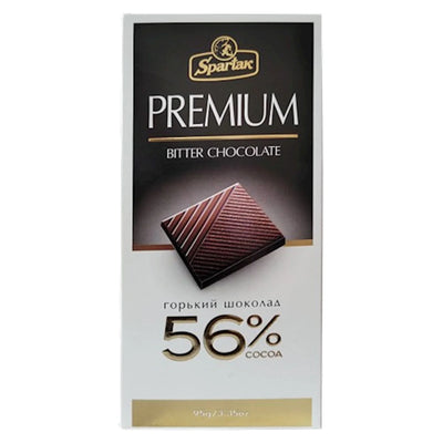 CHOCOLATE BAR BITTER 56% PREMIUM 20/95GR SPARTAK N10130