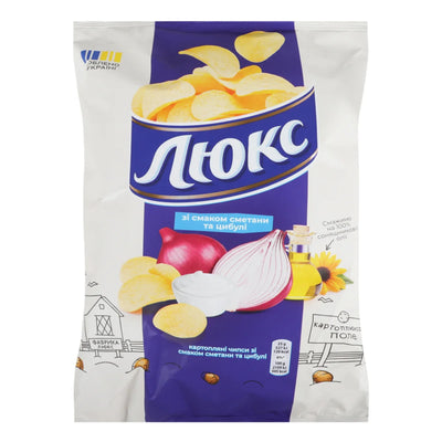 CHIPS POTATO W/SOUR CREAM&ONION FLAVOR 22/125GR LUX N4313769