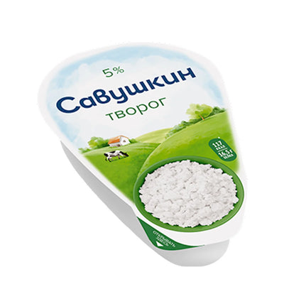 FARMER CHEESE CURD 5% 8/180GR SAVUSHKIN PRODUCT N2731 / 3527 4810268041907