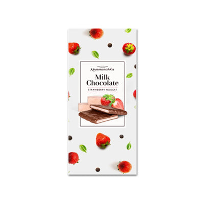 CHOCOLATE BAR MILK W/STRAWBERRY NOUGAT 20/80GR KOMMUNARKA N1806/411