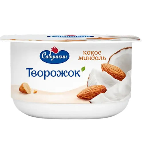 DESSERT COCONUT&ALMONDS CURD 3.5% 8/120GR SAVUSHKIN PRODUCT N2767